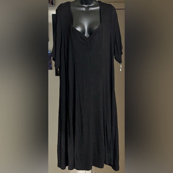 Lane Bryant Dresses & Skirts - Lane Bryant Fit & Flare Short Sleeve Ribbed Dress